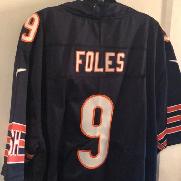 Nike Men's Chicago Bears Nick Foles #9 Navy Game Jersey Size XL - Picture 9 of 10